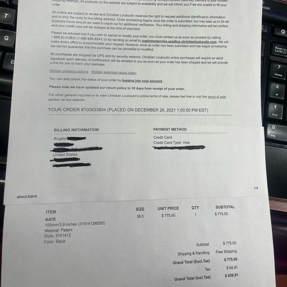 Brand new Christian Louboutin Kate 100 patent black and red ombré heels - Picture 8 of 8